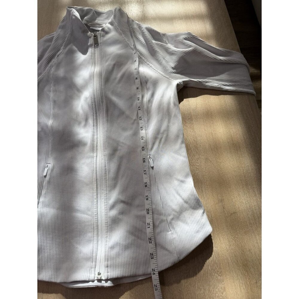 Athleta Salutation Ribbed Jacket III White Size Small *Stained* - Picture 6 of 7